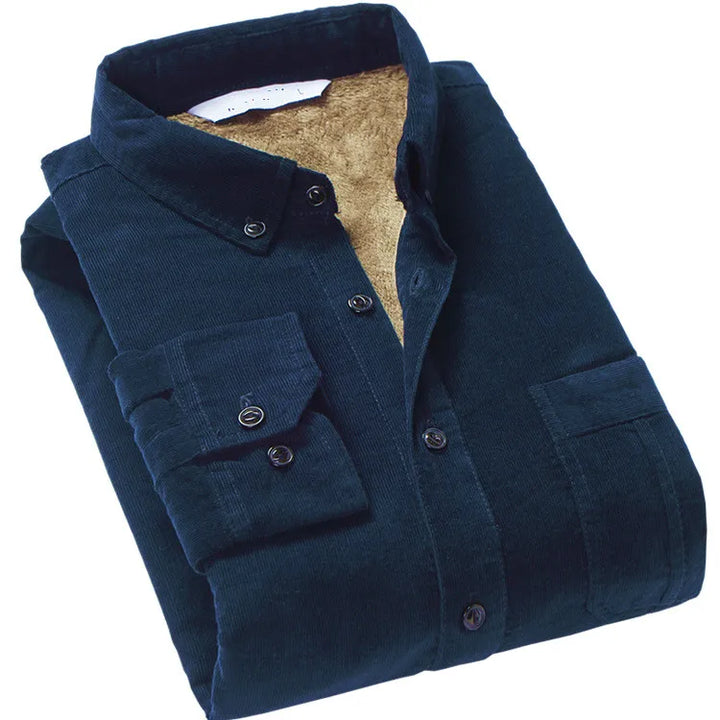 Men's Corduroy Shirt – Thick Fleece-Lined