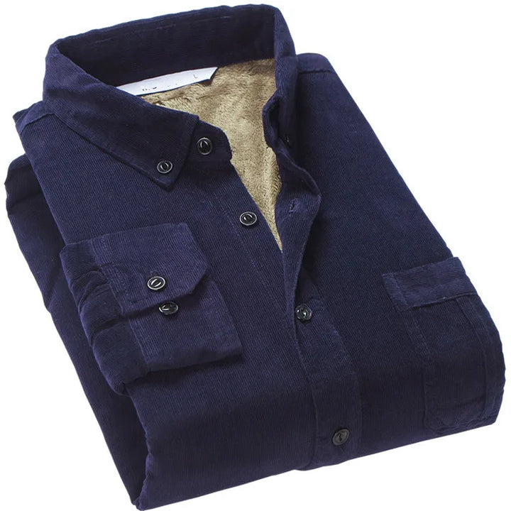 Men's Corduroy Shirt – Thick Fleece-Lined