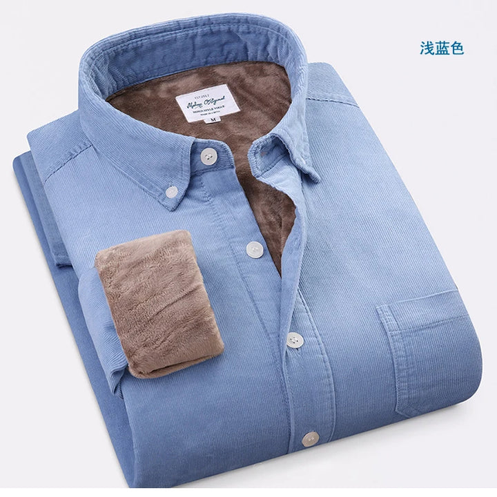 Men's Corduroy Shirt – Thick Fleece-Lined