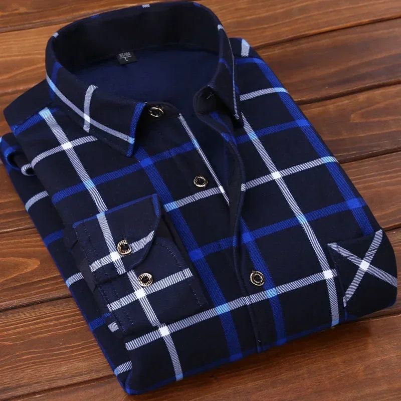 Metro|Men's  Flannel Plaid Shirt