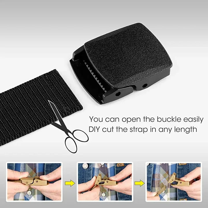 Unisex Automatic Buckle Canvas Belt