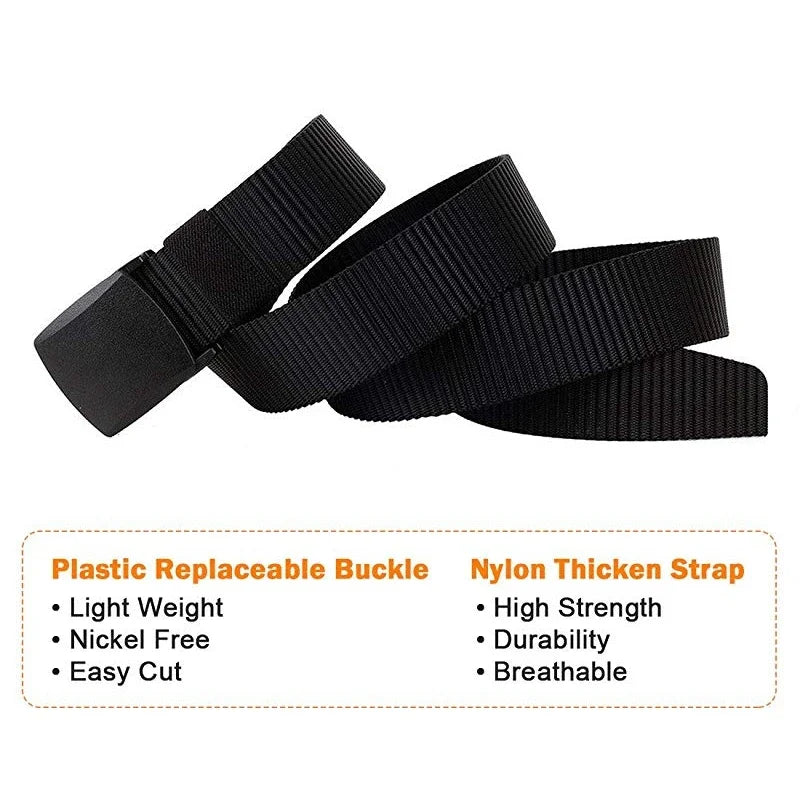 Unisex Automatic Buckle Canvas Belt