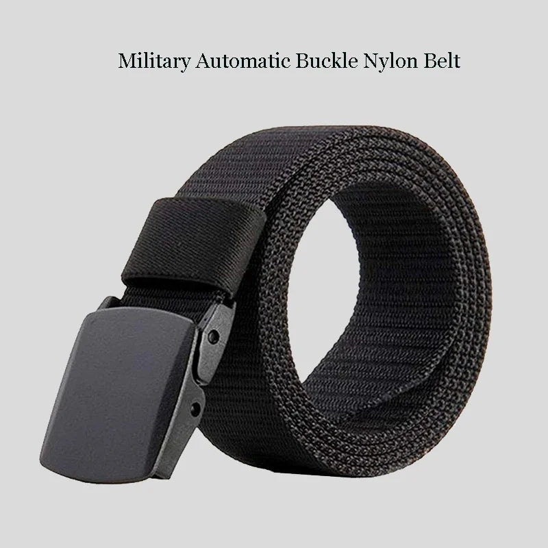 Unisex Automatic Buckle Canvas Belt