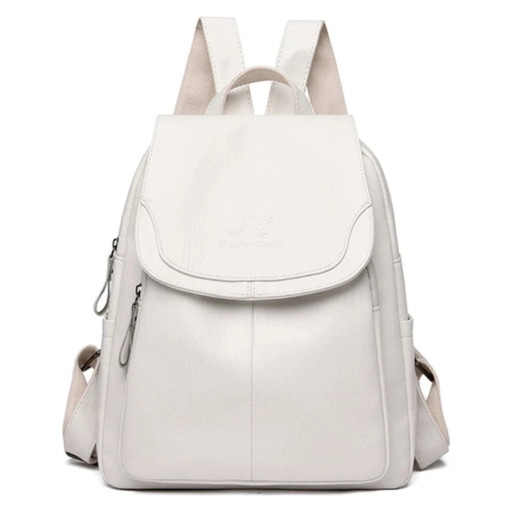 Greta - Leather anti-theft backpack