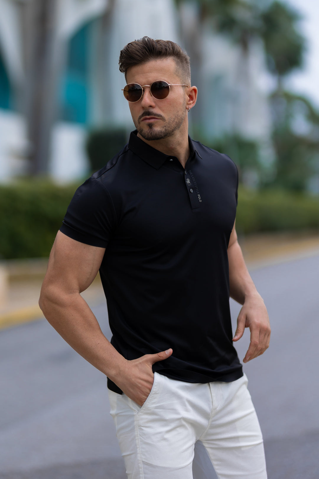 Veneto: Muscle fit polo shirt