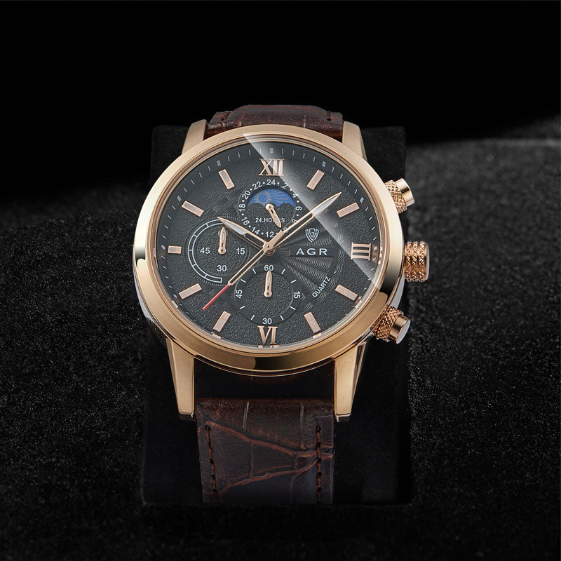 Luxury Leather Quartz Watch