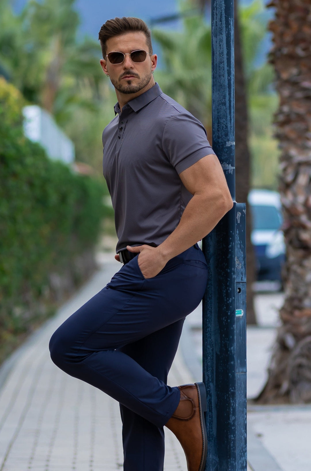 Veneto: Muscle fit polo shirt