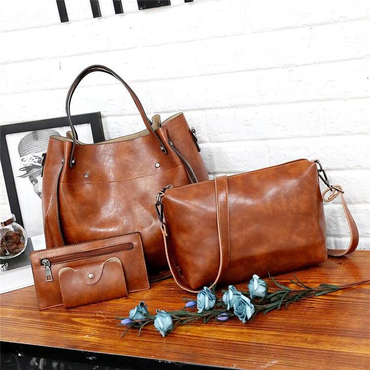 Luise™ | 4-Piece Set Vintage Bags Eco-Pu Leather