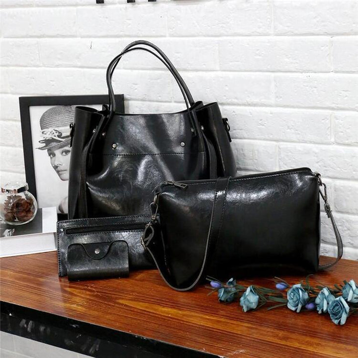 Luise™ | 4-Piece Set Vintage Bags Eco-Pu Leather