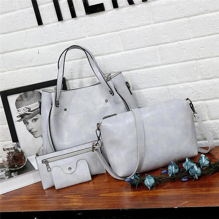 Luise™ | 4-Piece Set Vintage Bags Eco-Pu Leather