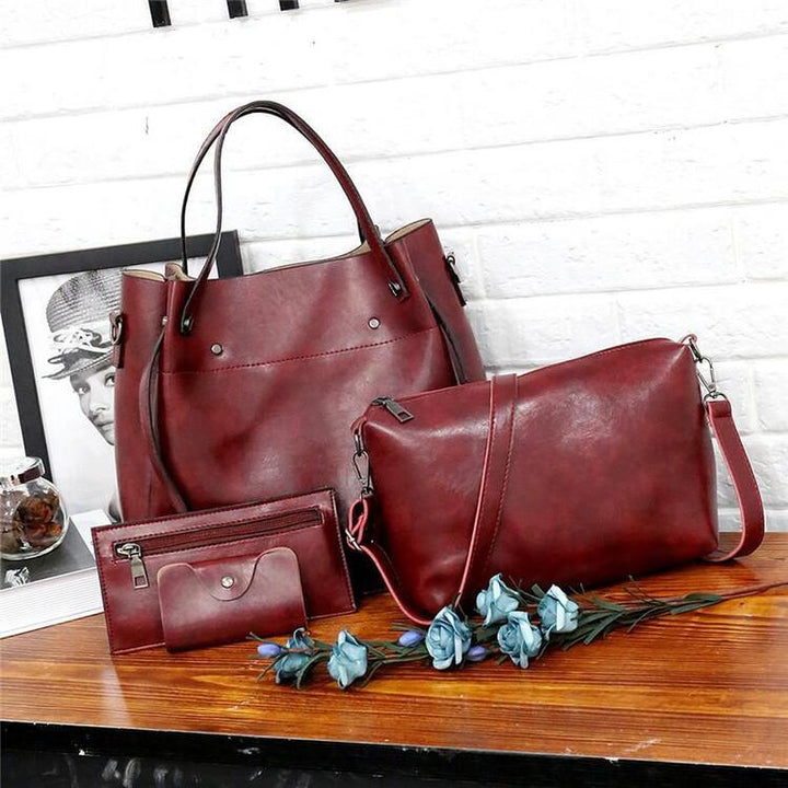 Luise™ | 4-Piece Set Vintage Bags Eco-Pu Leather