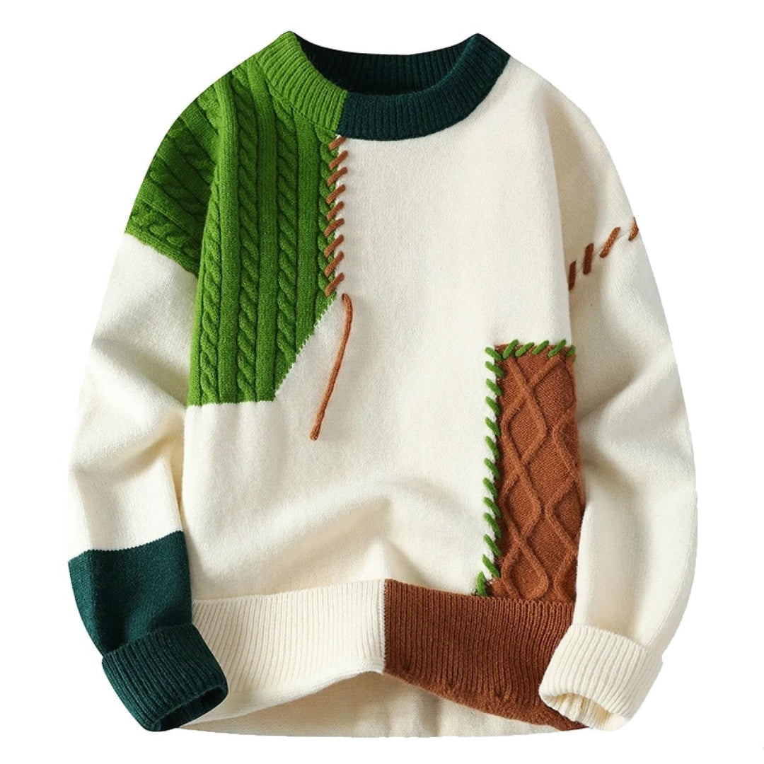 SANDRO| Patchwork Sweater