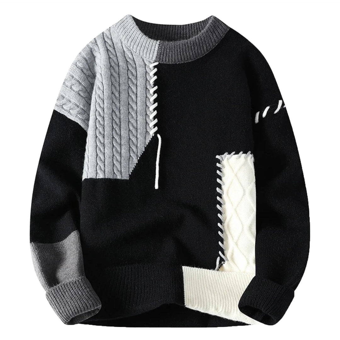 SANDRO| Patchwork Sweater