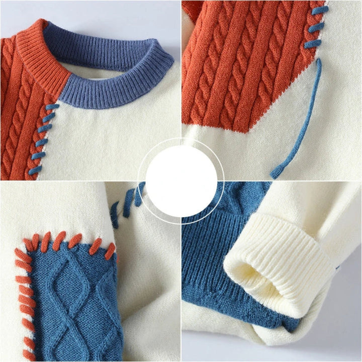 SANDRO| Patchwork Sweater