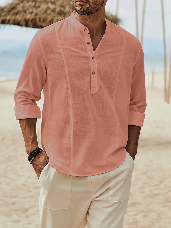 Henley™Mens linen Shirt