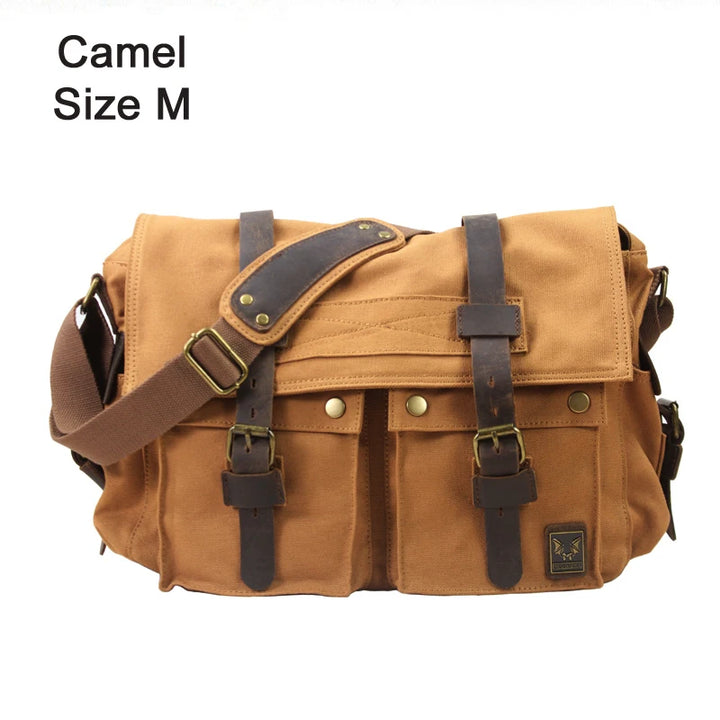 Vintage men  Messenger Bag Cotton Canvas