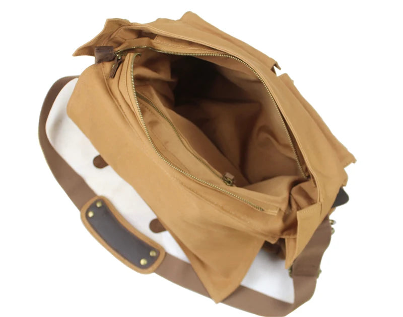 Vintage men  Messenger Bag Cotton Canvas