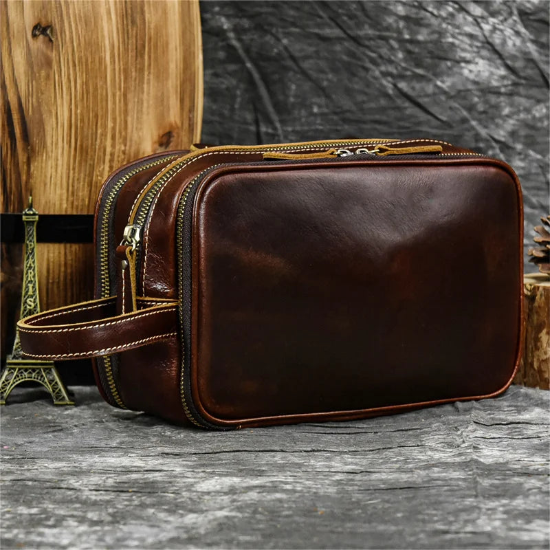 Cowhide Travel toiletry bag