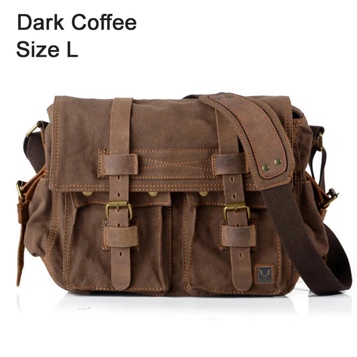 Vintage men  Messenger Bag Cotton Canvas