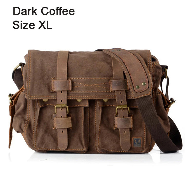 Vintage men  Messenger Bag Cotton Canvas