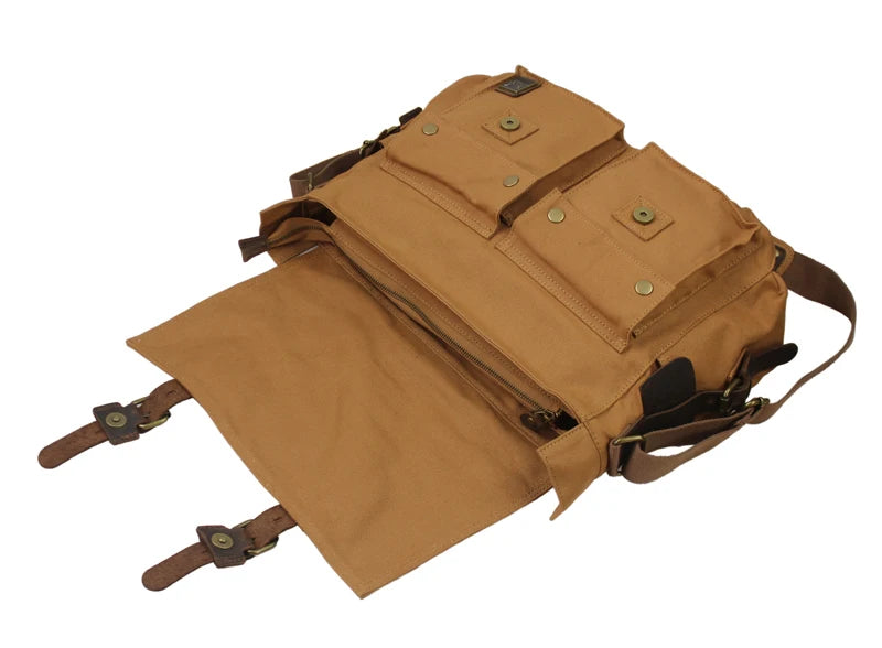 Vintage men  Messenger Bag Cotton Canvas