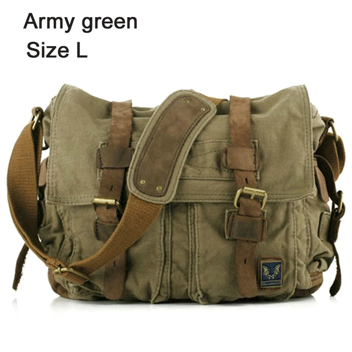 Vintage men  Messenger Bag Cotton Canvas