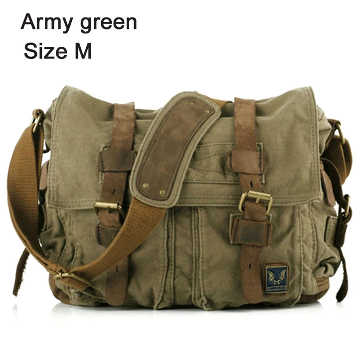 Vintage men  Messenger Bag Cotton Canvas