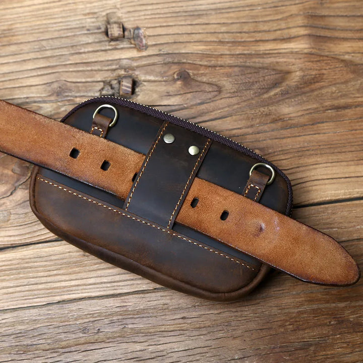 Men's Retro Leather Mobile Phone Bag