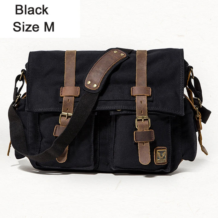 Vintage men  Messenger Bag Cotton Canvas
