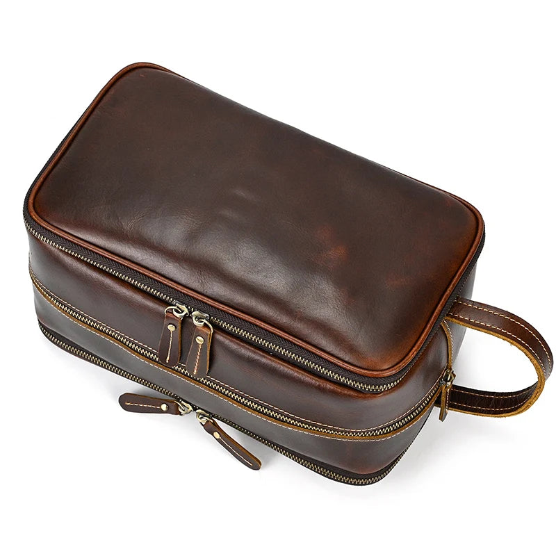 Cowhide Travel toiletry bag