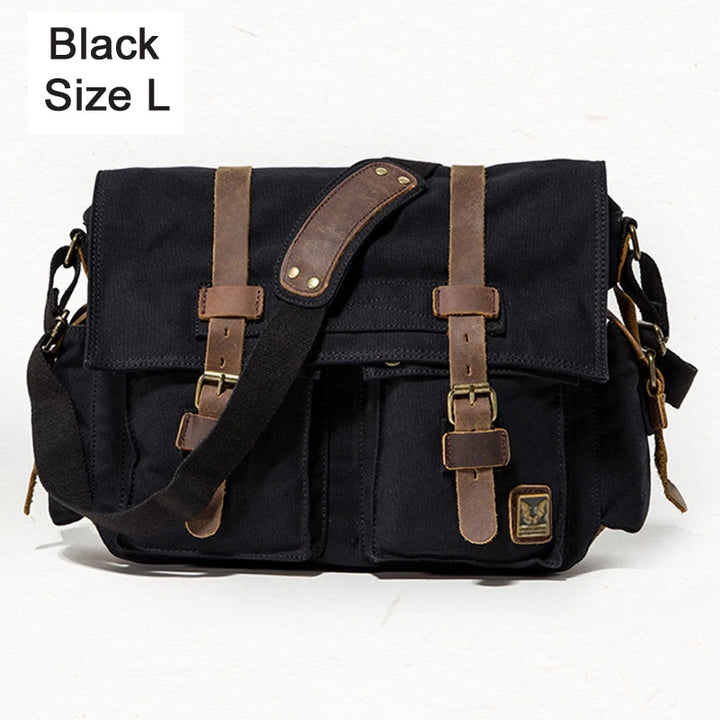 Vintage men  Messenger Bag Cotton Canvas