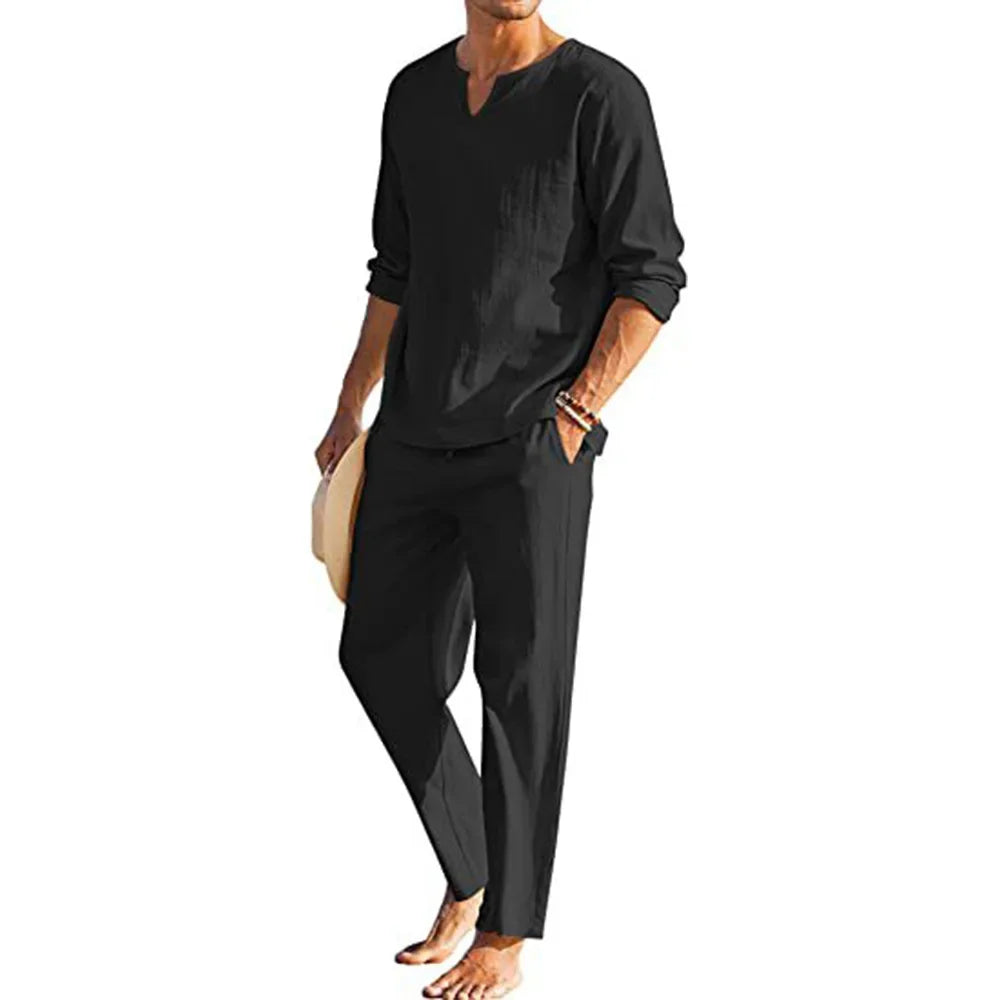 Jams™ Cotton Linen Two-Piece Men's Set