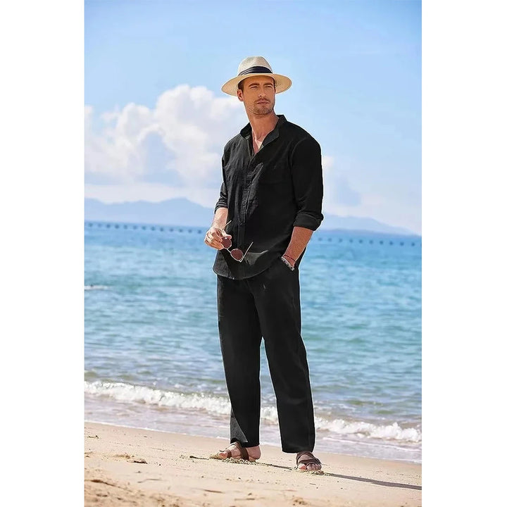 Mark™ Mens Vintage  Cotton Linen Two Piece