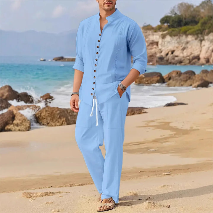 Joliz™Men's Cuban Style  Pants Set