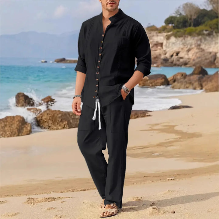 Joliz™Men's Cuban Style  Pants Set