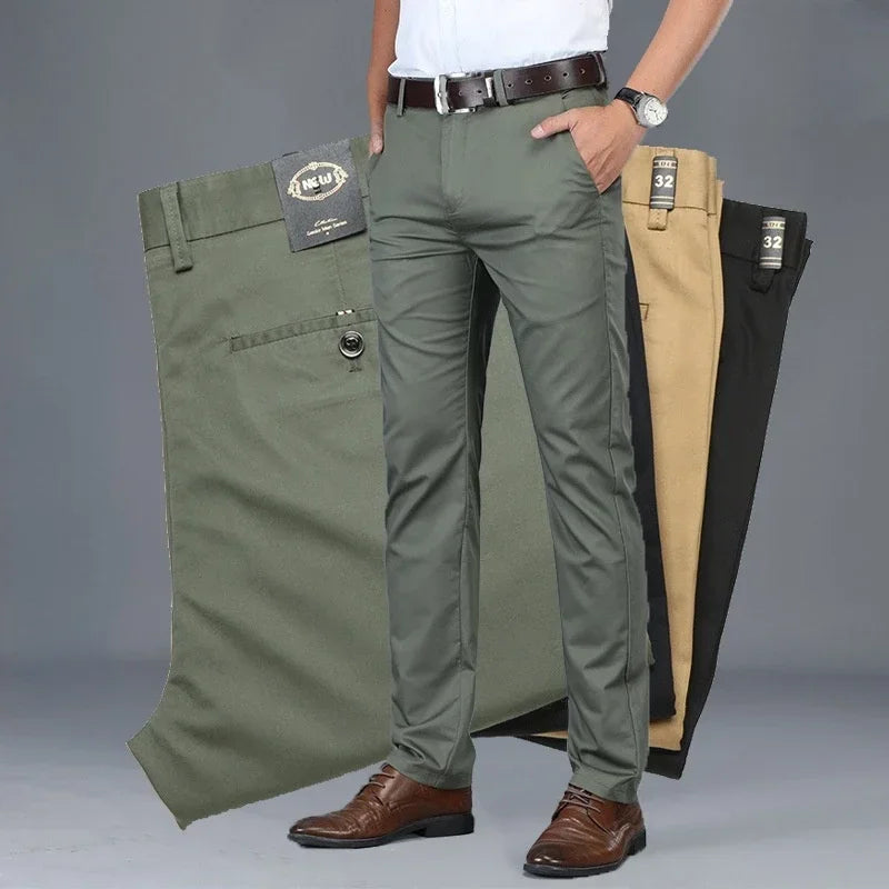 Jerem™Men  Cotton  Khaki Trousers