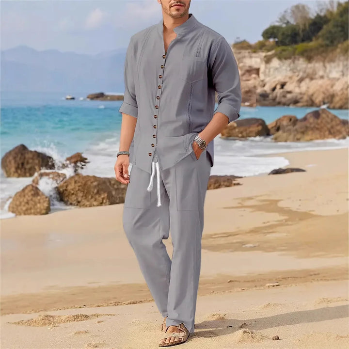 Joliz™Men's Cuban Style  Pants Set