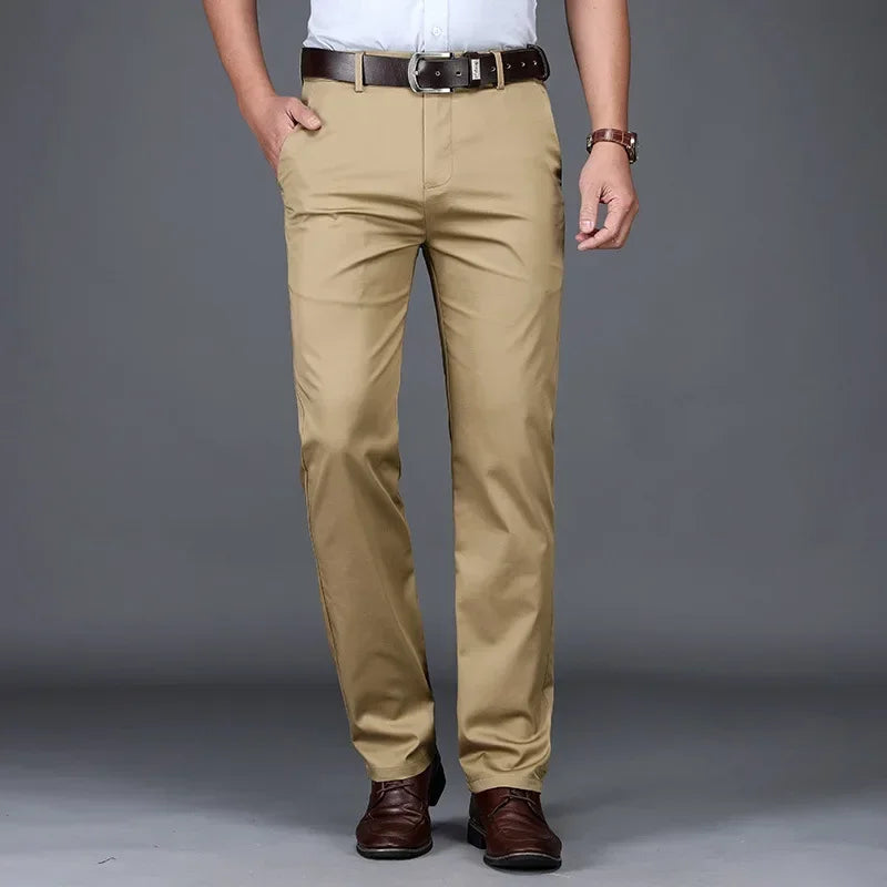 Jerem™Men  Cotton  Khaki Trousers