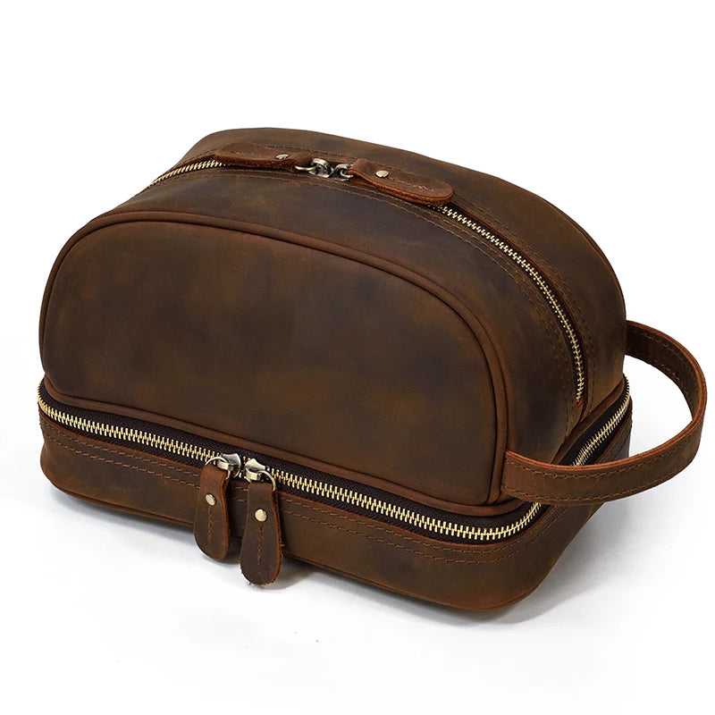 Cowhide Travel toiletry bag