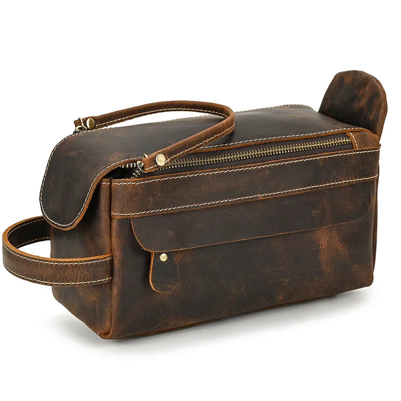 Cowhide Travel toiletry bag