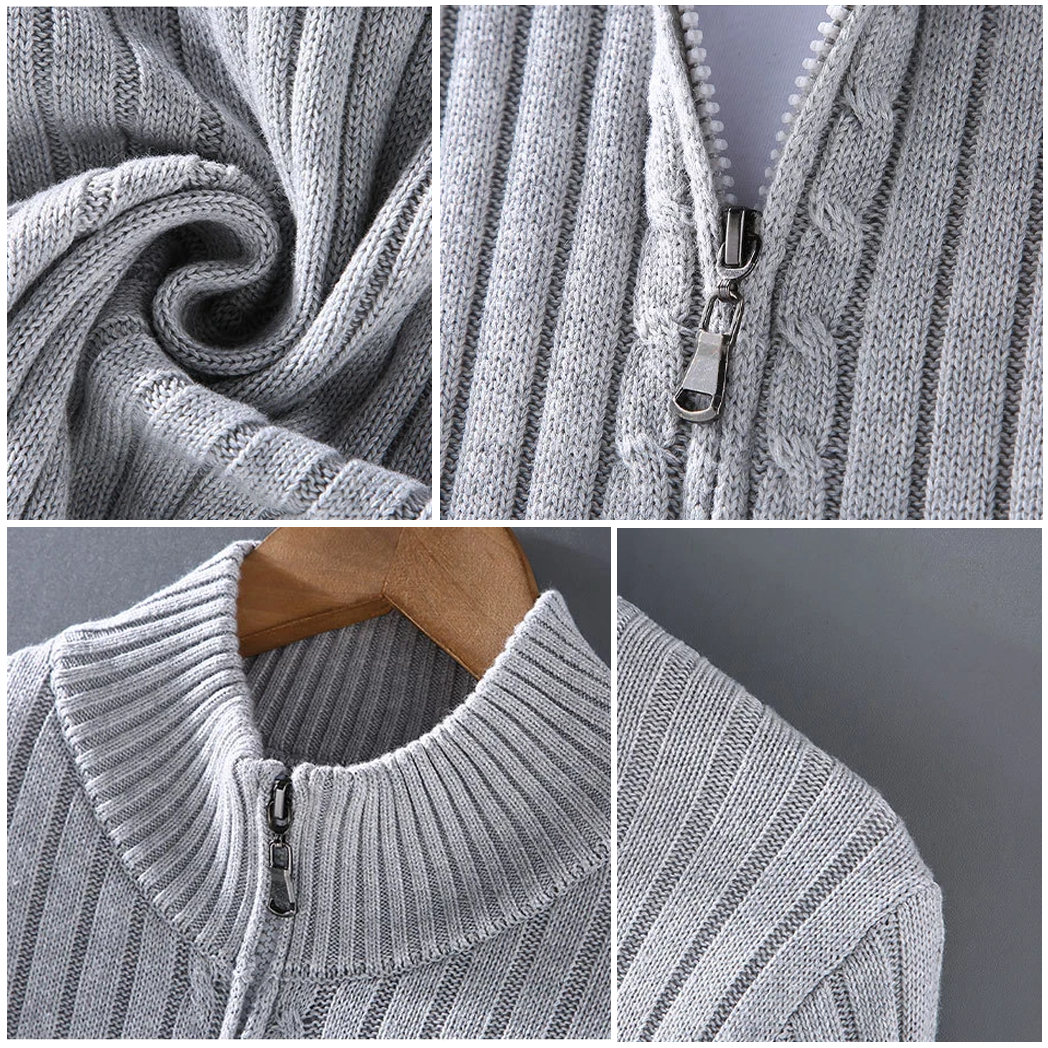 Massimo| Merino Zip Cardigan