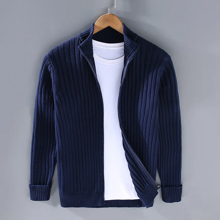 Massimo| Merino Zip Cardigan