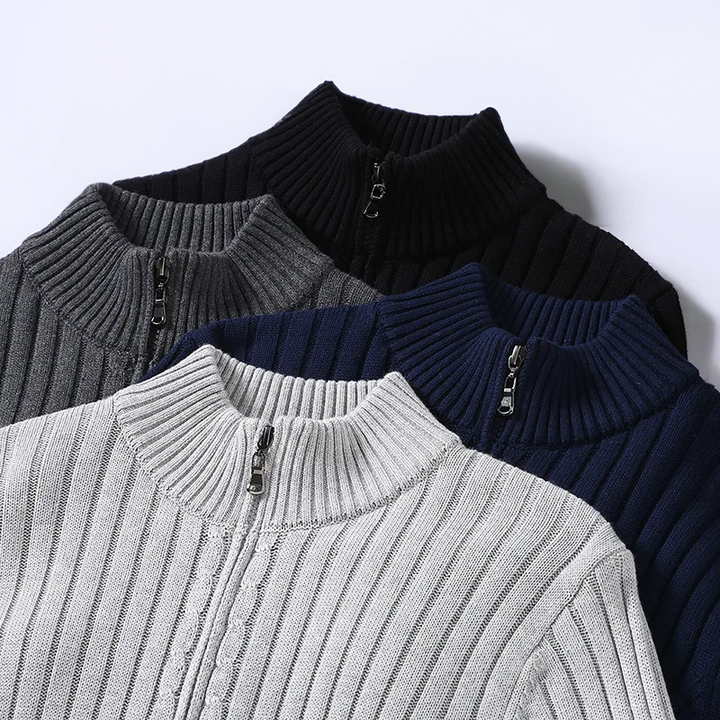 Massimo| Merino Zip Cardigan